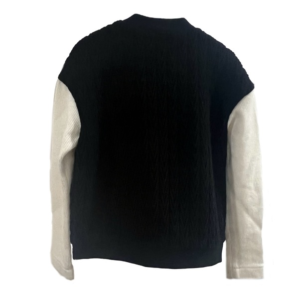 Tibi Wool cableknit wool blend bomber sweater jacket - Picture 2 of 8